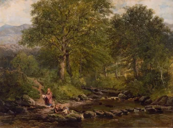 Trittsteine am Fluss Rothay, unter Loughrigg, 1857